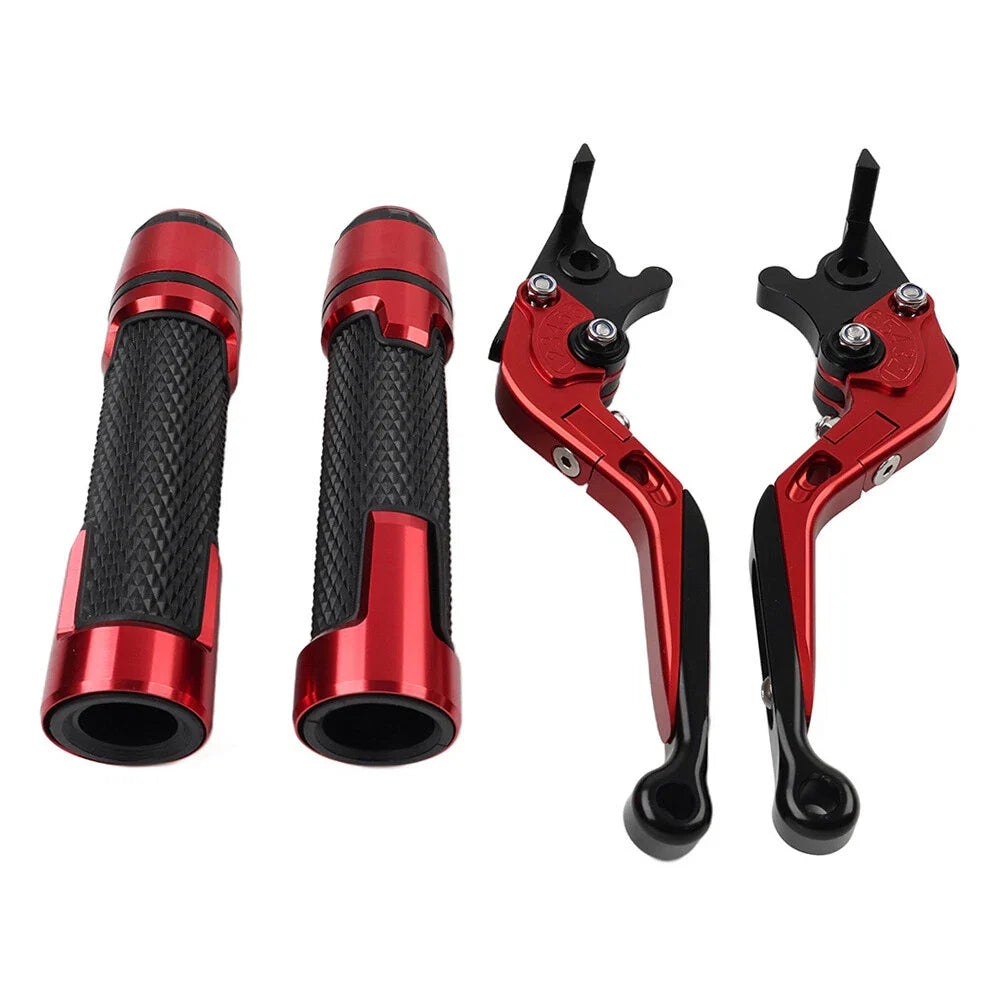 Red Extendable Brake Clutch Levers & Grips for BMW F900 F900R (2020-2023)