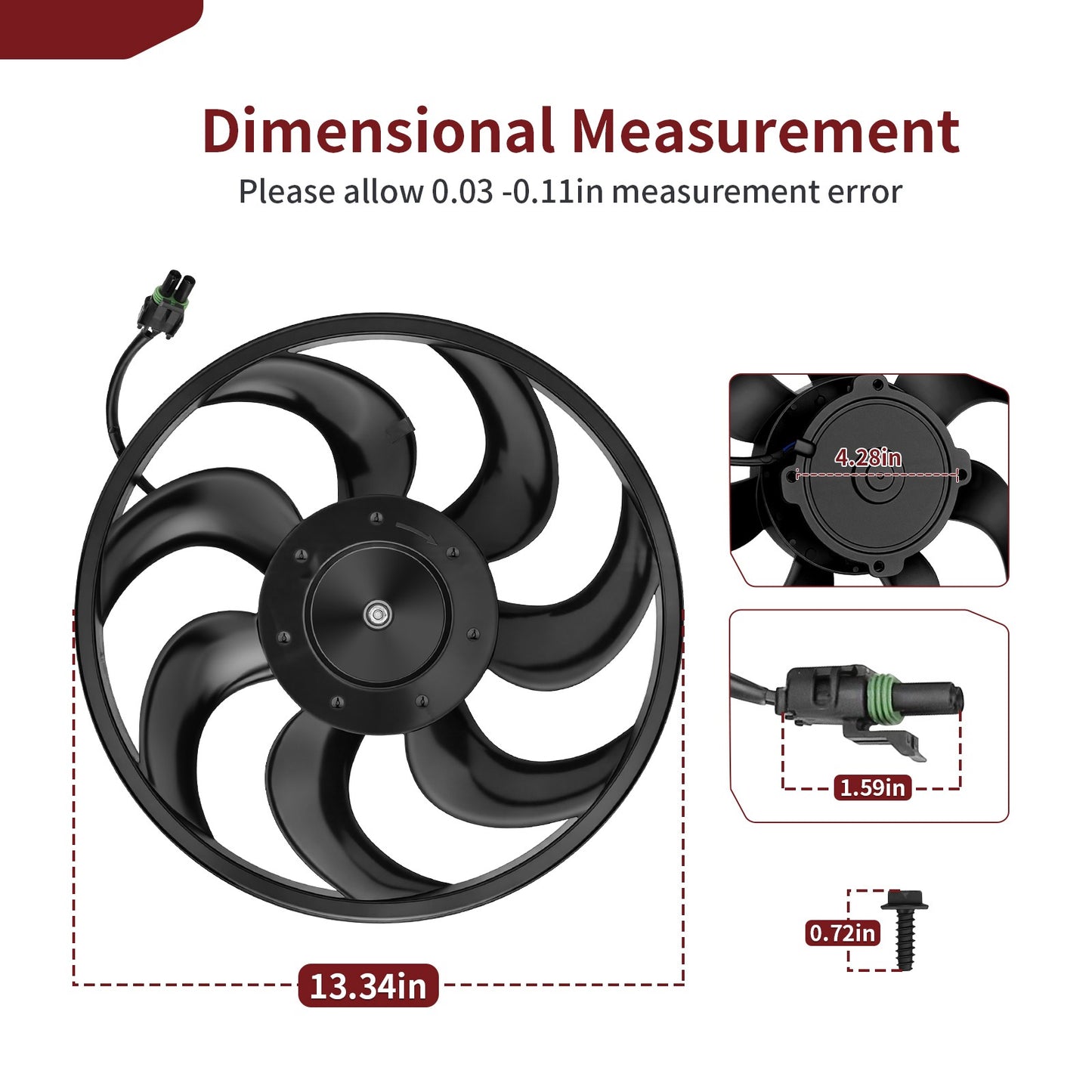 Radiator Cooling Fan for Can Am Maverick X3 Turbo (2018)