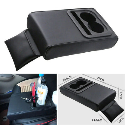 Arm Rest Cushion Pad for Car Center Console - PU Leather (Fits Various Models)