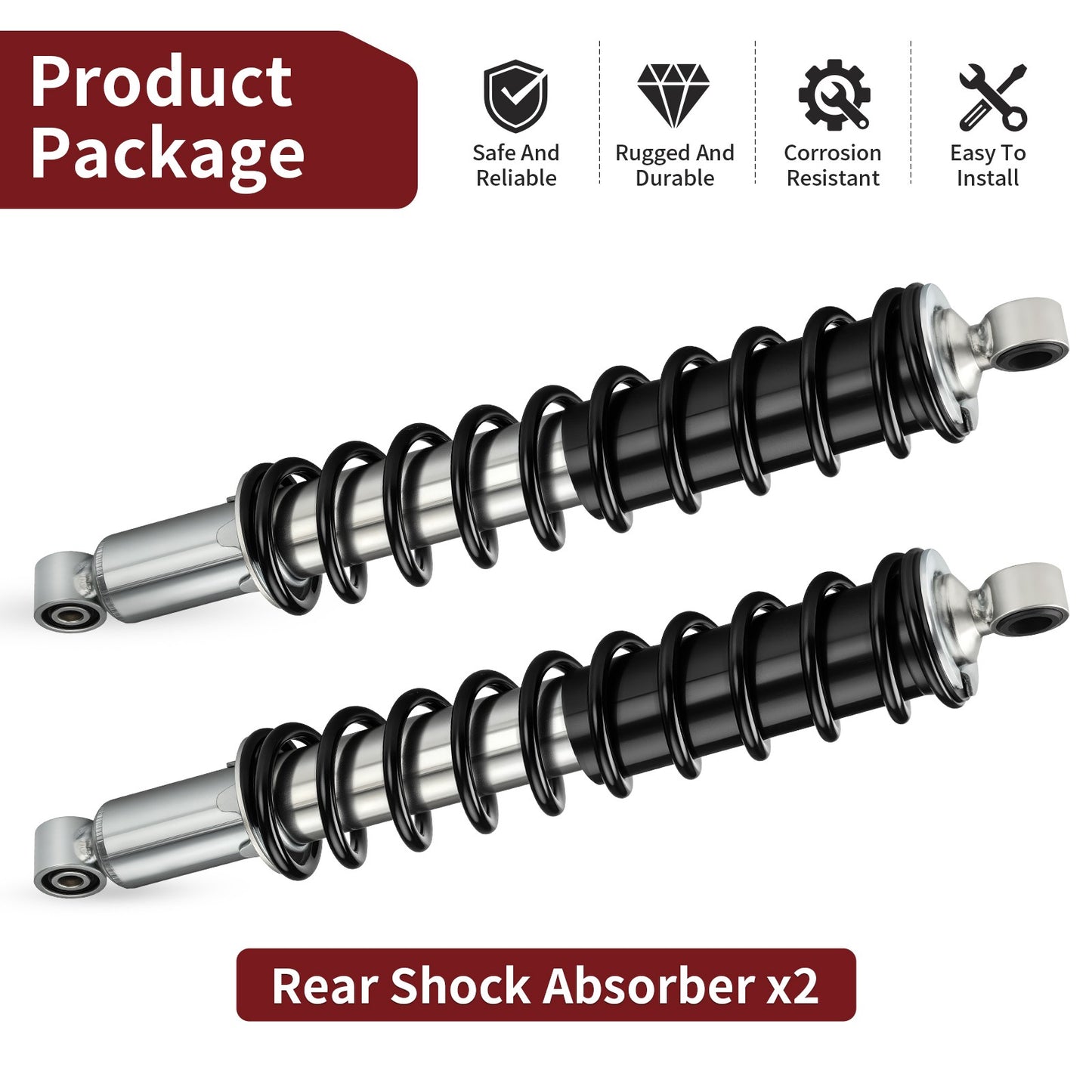 2X Rear Shock Absorber for Honda Rubicon 500 TRX500FA/FGA (2001–2014)