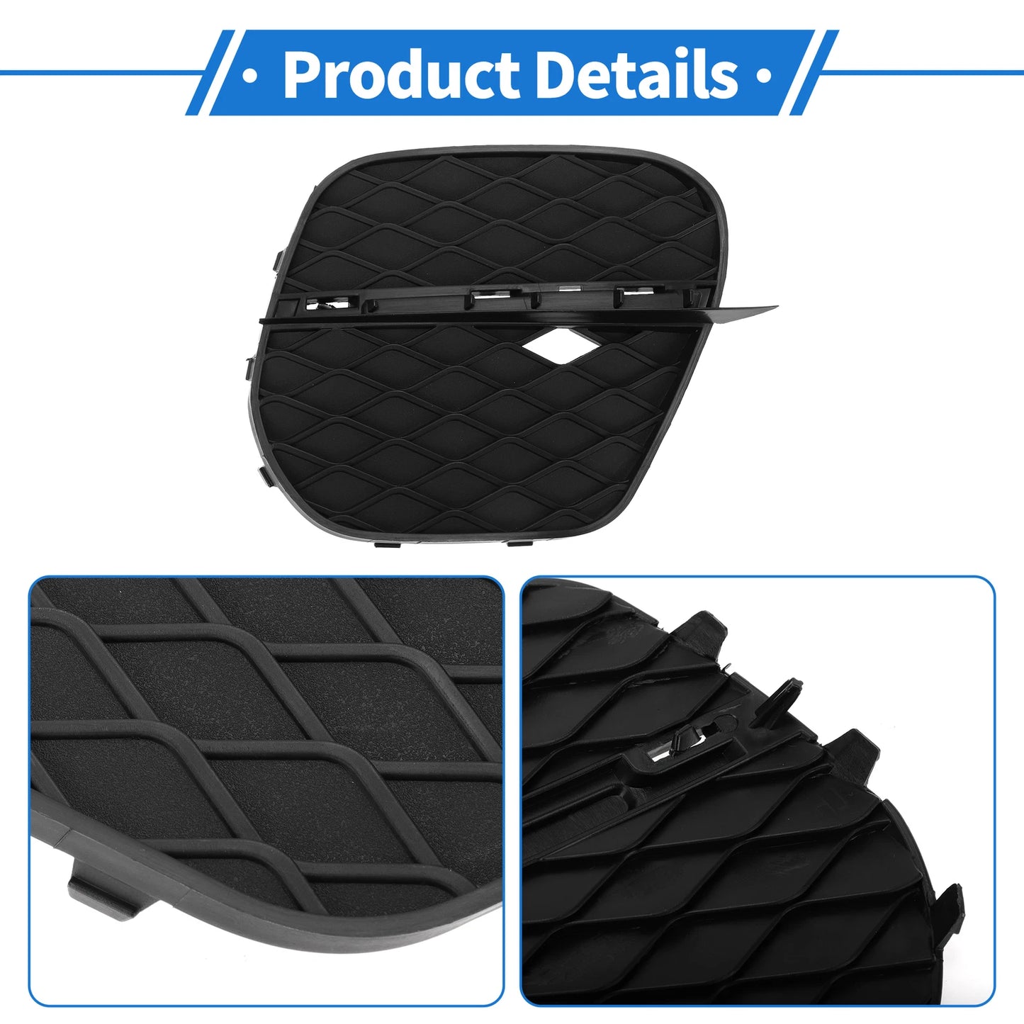 1 Pc Fog Light Grill for BMW X5 (2011–2013) No. 51117222860 Black