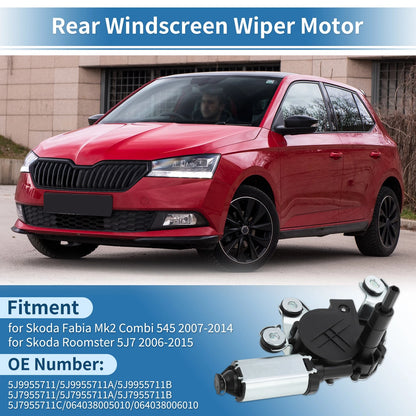 Rear Windscreen Wiper Motor No.5J9955711 for Skoda Fabia Mk2 Combi (2007–2014)