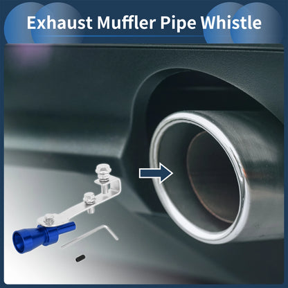 Set of 1 Turbo Sound Exhaust Muffler Pipe Whistle for Universal Fit