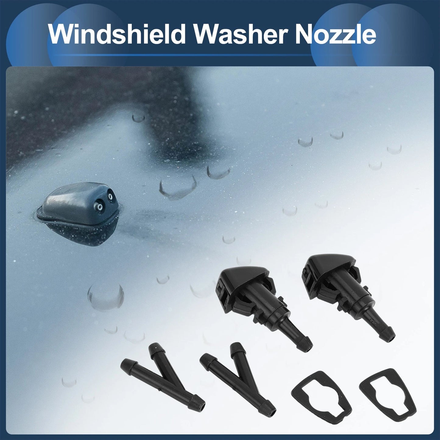 Windshield Washer Nozzle with Hose Connector for Jeep Patriot (2007–2017) No. 05303834AB