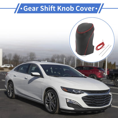 1 Pc Gear Shift Knob Cover for Chevrolet Malibu (2016–2020) Black Red