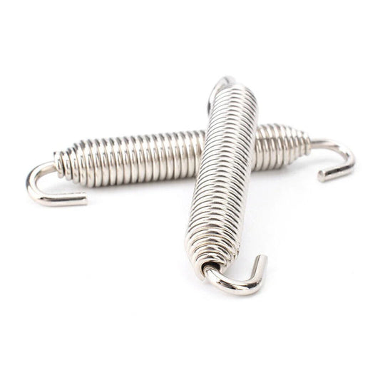 4PC Silver Universal Long Outlaw Racing Stainless Header Exhaust Springs 83mm