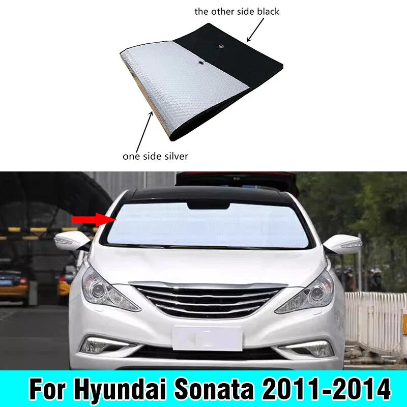 Front Windshield Interior Privacy Sunshade for Hyundai Sonata (2011-2014)