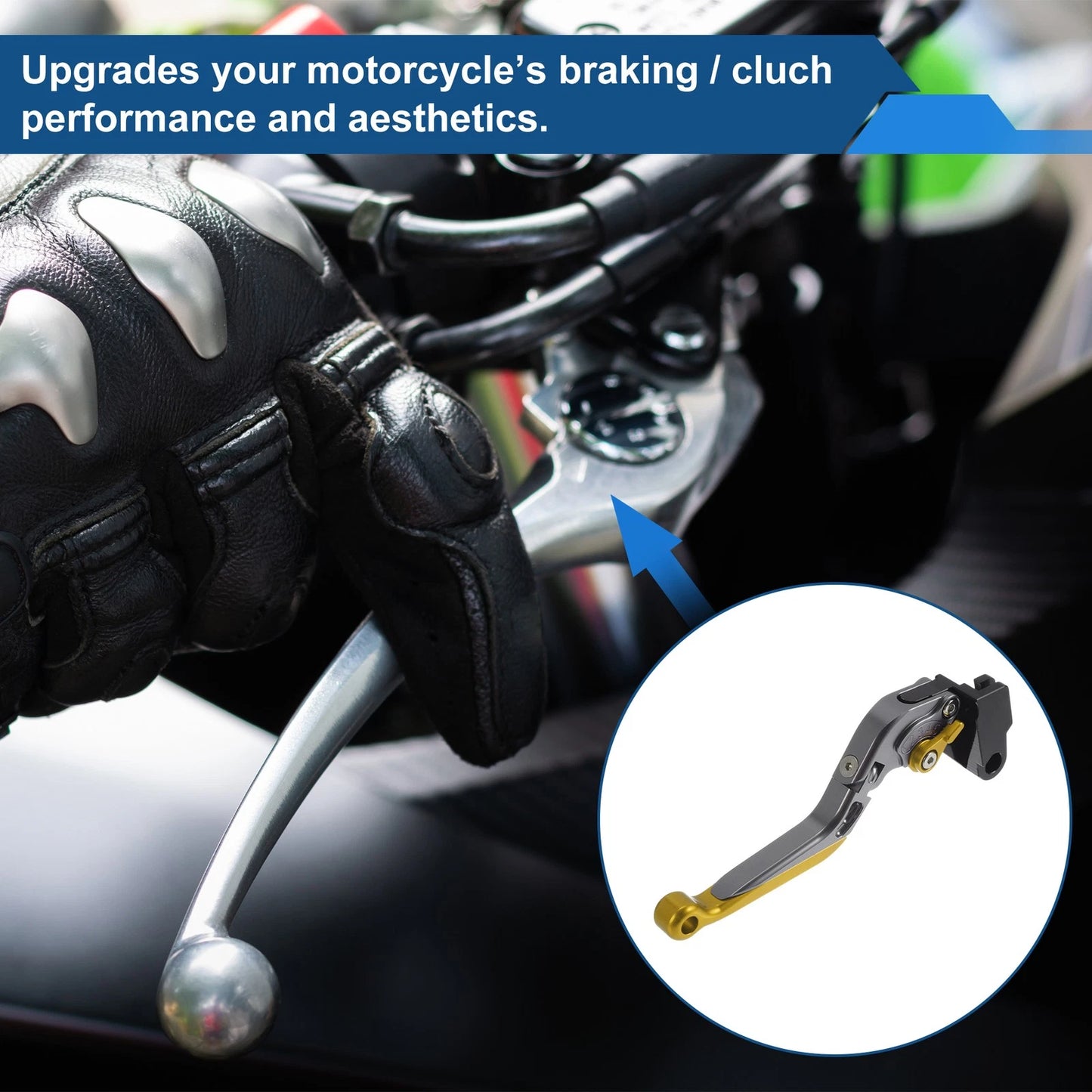 Adjustable Brake Clutch Lever for Kawasaki Z1000SX (2011–2023) Titanium Gold
