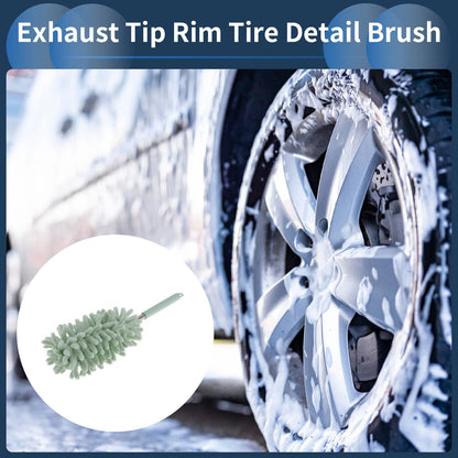 Car Wheel Brush 30-76.5cm for Universal Use (1 pcs) Microfiber PP Light Green