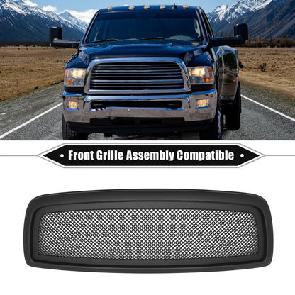 Front Grille Assembly for Dodge Ram 1500 2009-2010 Durable Matte Black
