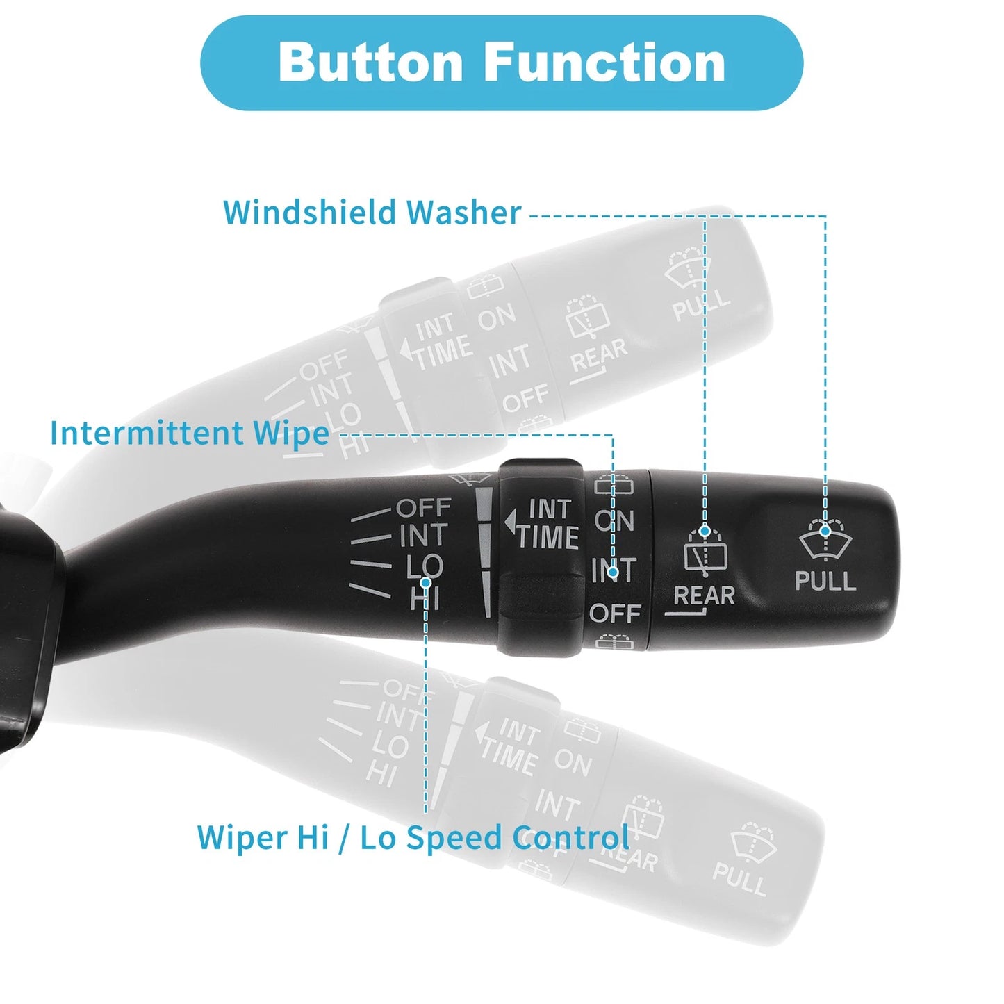 Windshield Wiper Control Switch for Toyota Sequoia (2002–2004) No. 846520C030