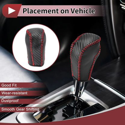 1 Pc Gear Shift Knob Cover for Honda Inspire (2023) Red Faux Leather