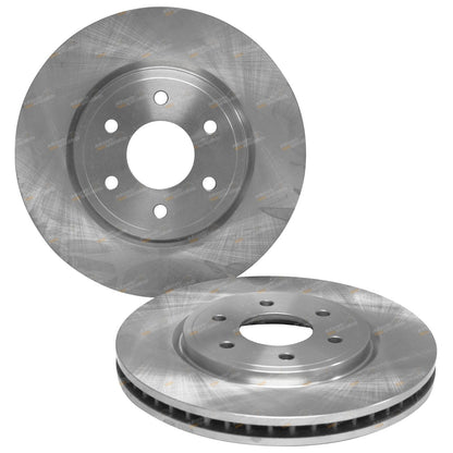 2 Front Disc Brake Rotors + Pads Set for Nissan Pathfinder R51 (2006–2012)