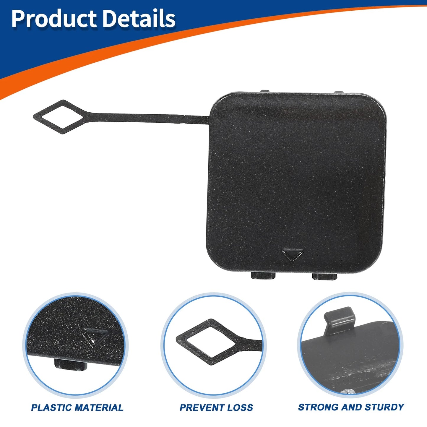 Rear Right Tow Hook Cover for BMW 530i 540i (No. 51127475589, 2017–2020)