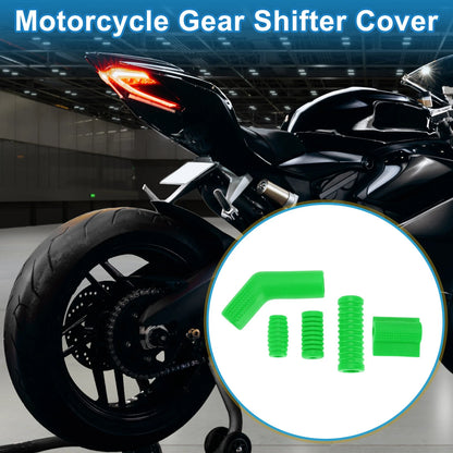 Set of 1 Universal Shift Pedal Shells Anti-Slip Rubber Pads Green