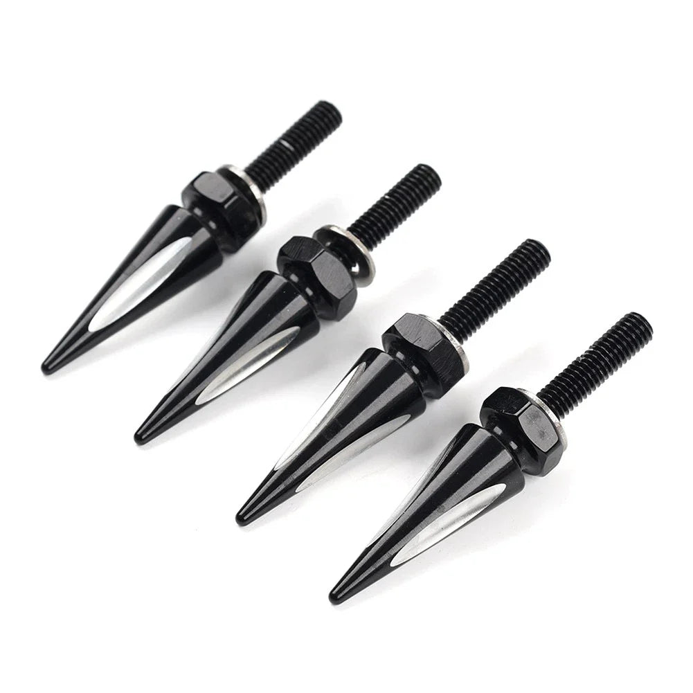 Windshield Spike Bolts 4 x Aluminum Black & White for Harley Road Glide (2015+)