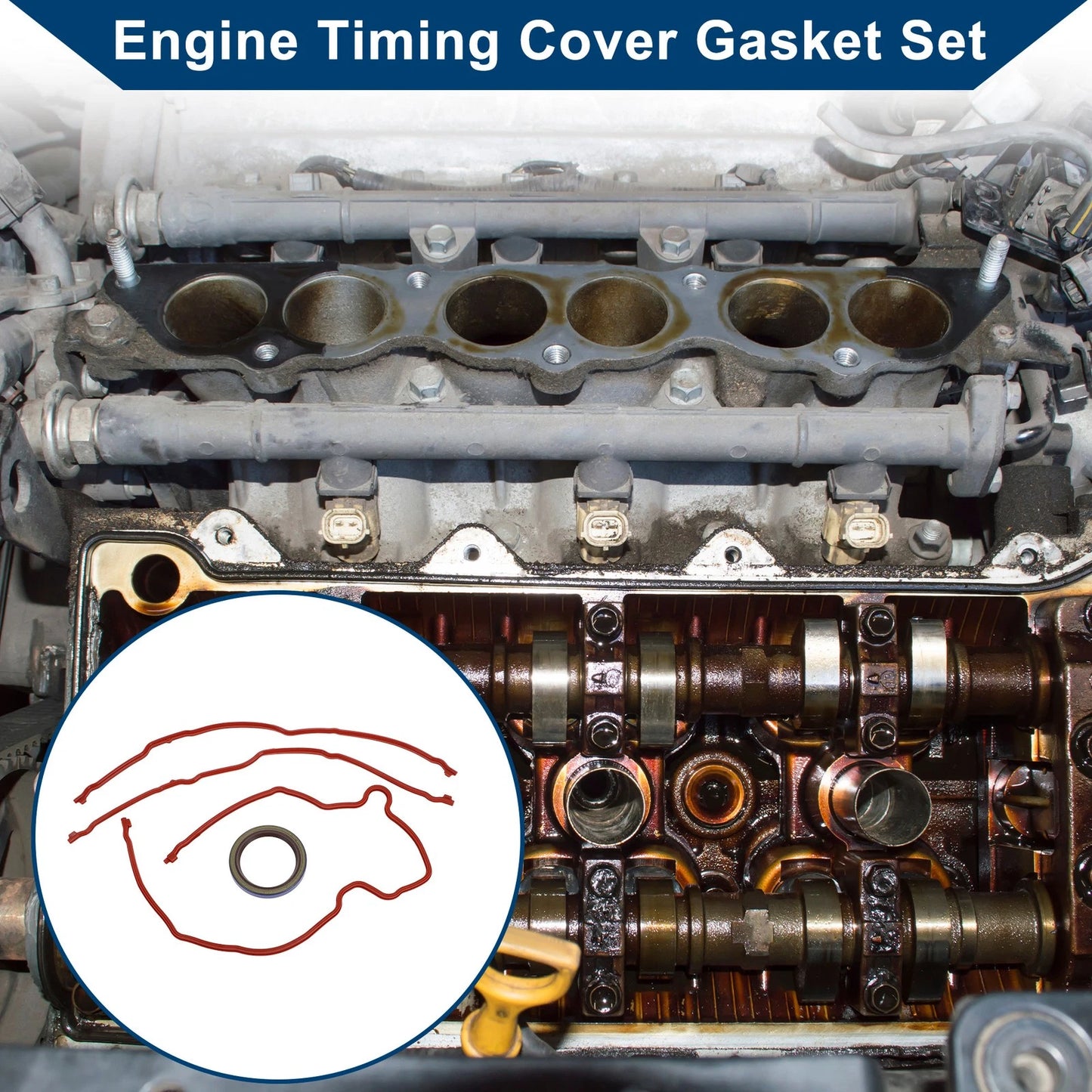Set of 1 Engine Timing Cover Gasket TCS46096 for Ford Explorer (2006–2010)