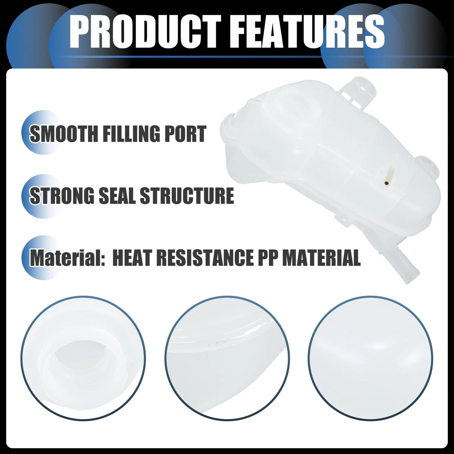 Coolant Expansion Recovery Overflow Tank No. 95048411 for Chevrolet Sonic (2012–2019)