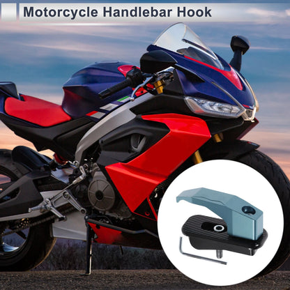 Set of 1 Rectangle Aluminum Alloy Motorcycle Hanging Hook Light Blue