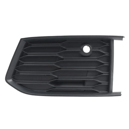 Left Front Fog Light Grille Cover Matte Black for Audi A6 S6 (2018-2024)