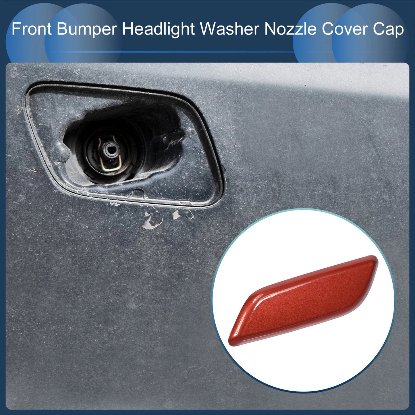 Front Left Washer Nozzle Cover for Honda Accord VIII 2011-2013 Red 1 x