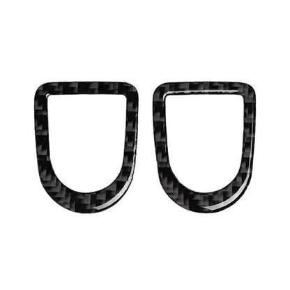 2X Carbon Fiber Door Lock Pins Frame Cover Trim for Ford Mustang (2009–2013)