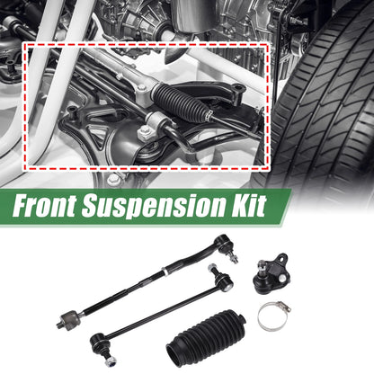 10pcs Front Suspension Kit Tie Rod End Sway Bar Link for Toyota Corolla (2003–2008)