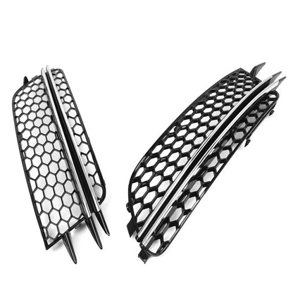 Honeycomb Front Bumper Fog Light Grilles for Audi A6 C7 (2012-2015)