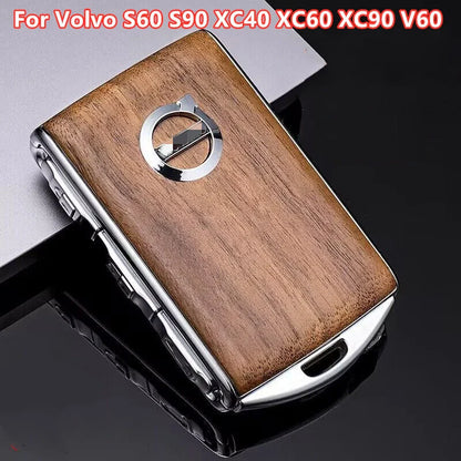 Wooden Key Remote Control Case Fob Shell for Volvo S60 S90 XC40 XC60 XC90 V60