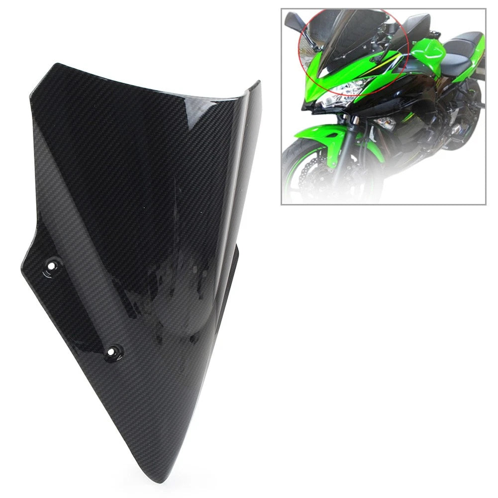 Windshield for Kawasaki Ninja 650 EX650 ER6F (2017–2019) Carbon Fiber Black