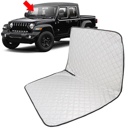 Foldable Windshield Sun Shade for Jeep Wrangler JL, Gladiator (2018-2025)