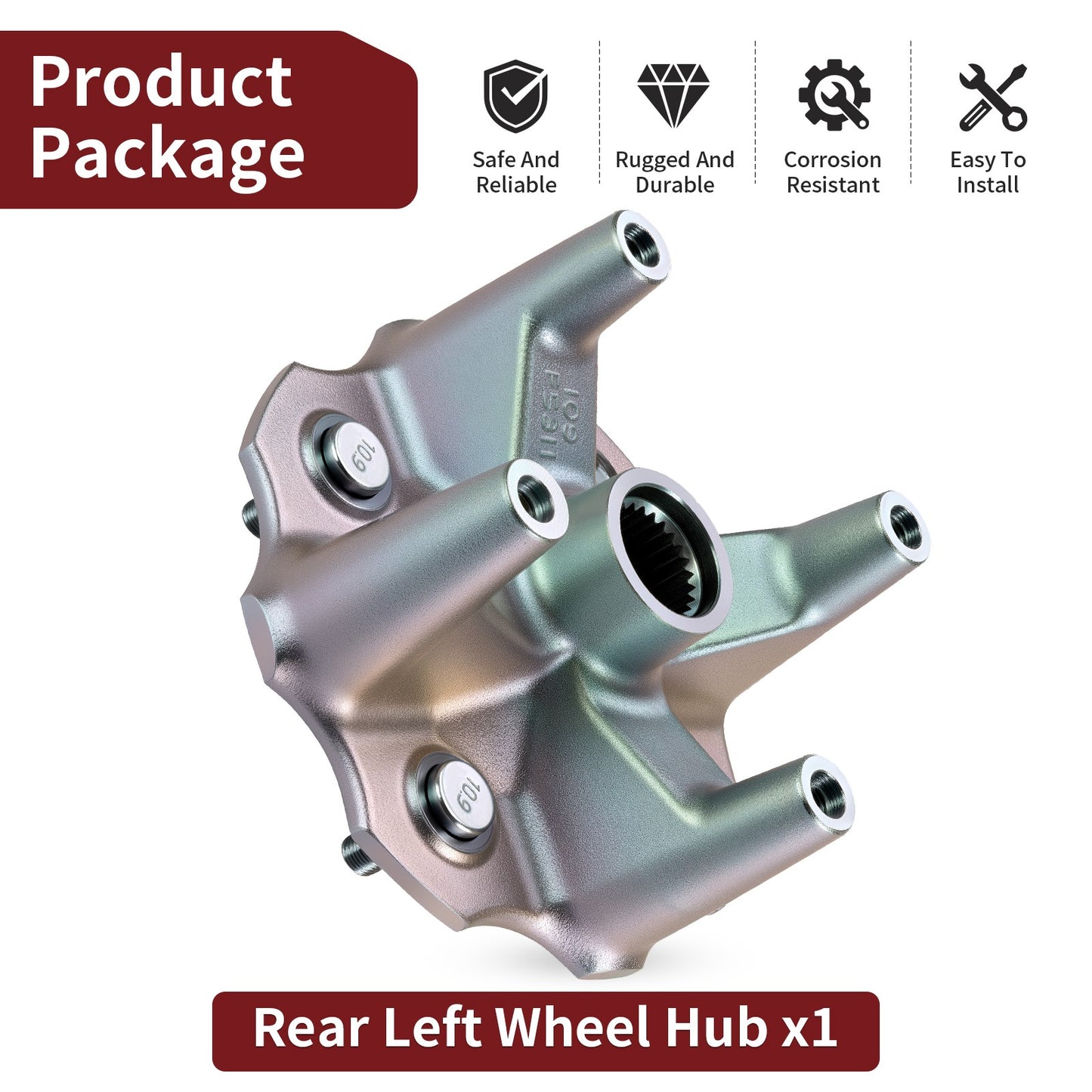 Rear Left Wheel Hub for Yamaha Kodiak 400 450 4x4 (2005–2006)