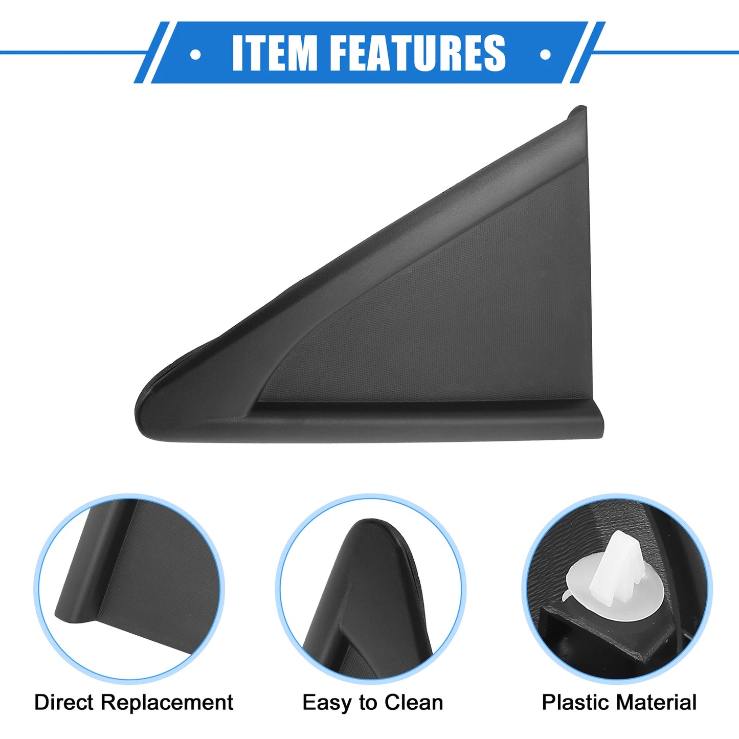 2X Rear Left Right Mirror Corner Triangle Fender Cover for Chevrolet Cruze (2011–2016)