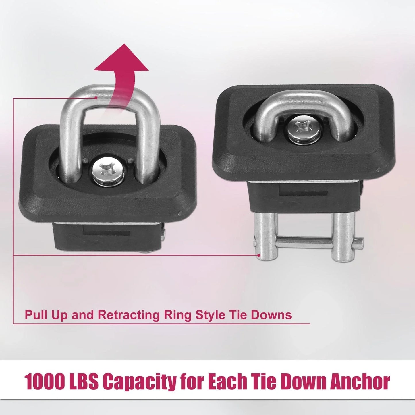 4 x Tie Down Anchors for Chevy Silverado, GMC Sierra, Canyon (2014-2023)