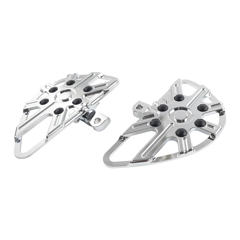 2X Rear Passenger Footrest Floorboard for Harley Touring Softail  Chrome