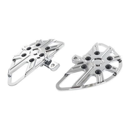 2X Rear Passenger Footrest Floorboard for Harley Touring Softail  Chrome