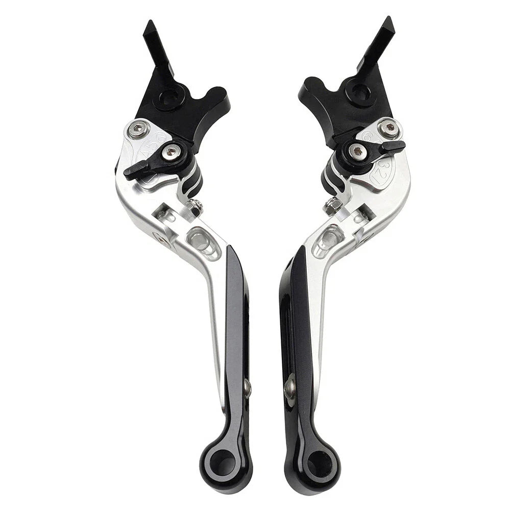 Extendable Brake Clutch Levers for BMW F650GS (2002-2007) Silver
