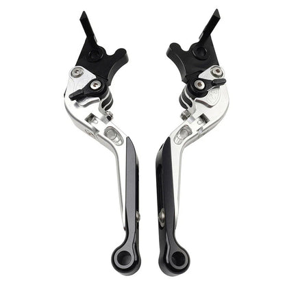Extendable Brake Clutch Levers for BMW F650GS (2002-2007) Silver