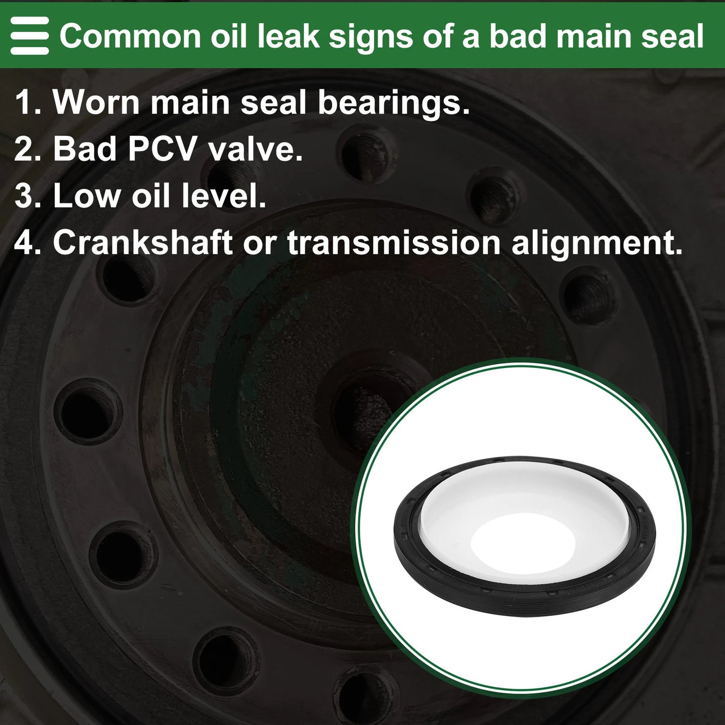 1 Pc Rear Crankshaft Oil Seal for Audi A6 (2005–2024) No. 079103051F