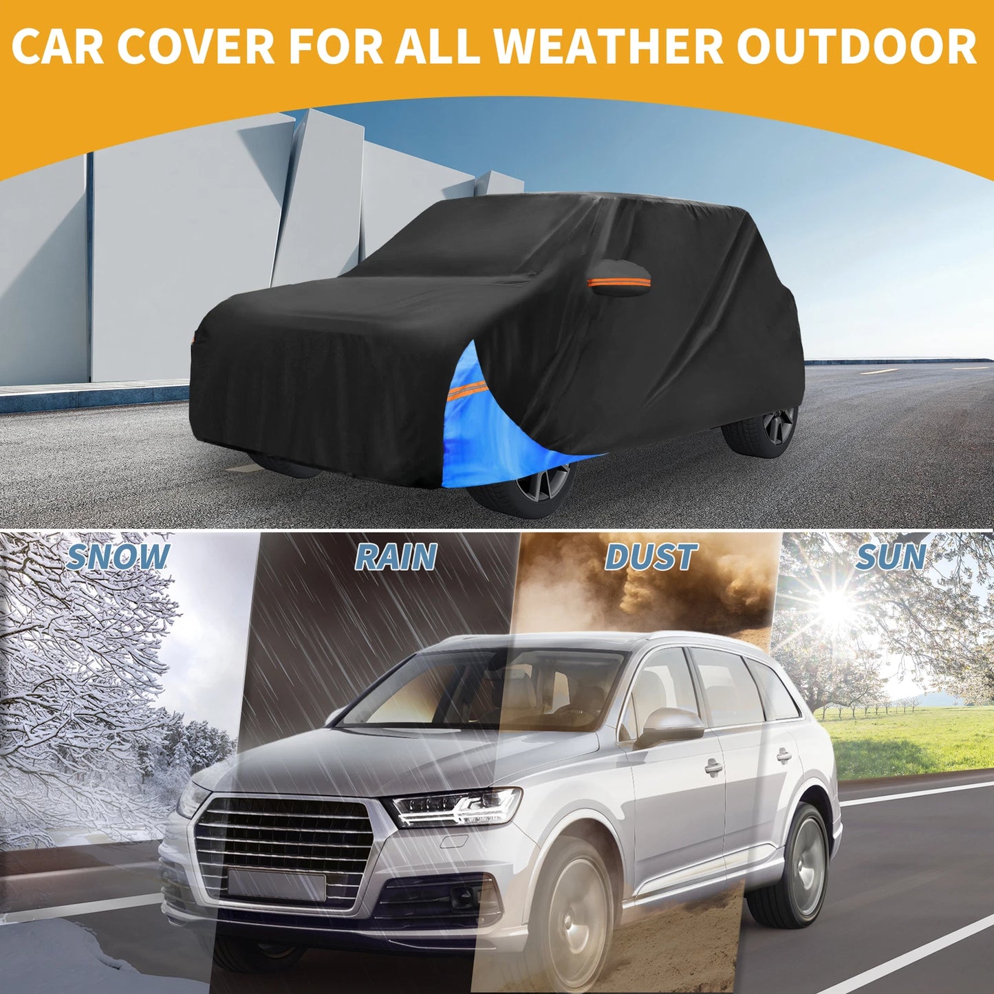 Car Cover Waterproof All Weather for BMW Mini Cooper (2002–2021) 210D-PU