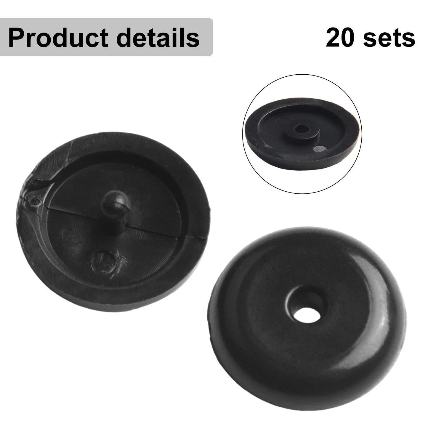 Buckle Stopper Seat Belt Button Pack 20 Pairs for Car