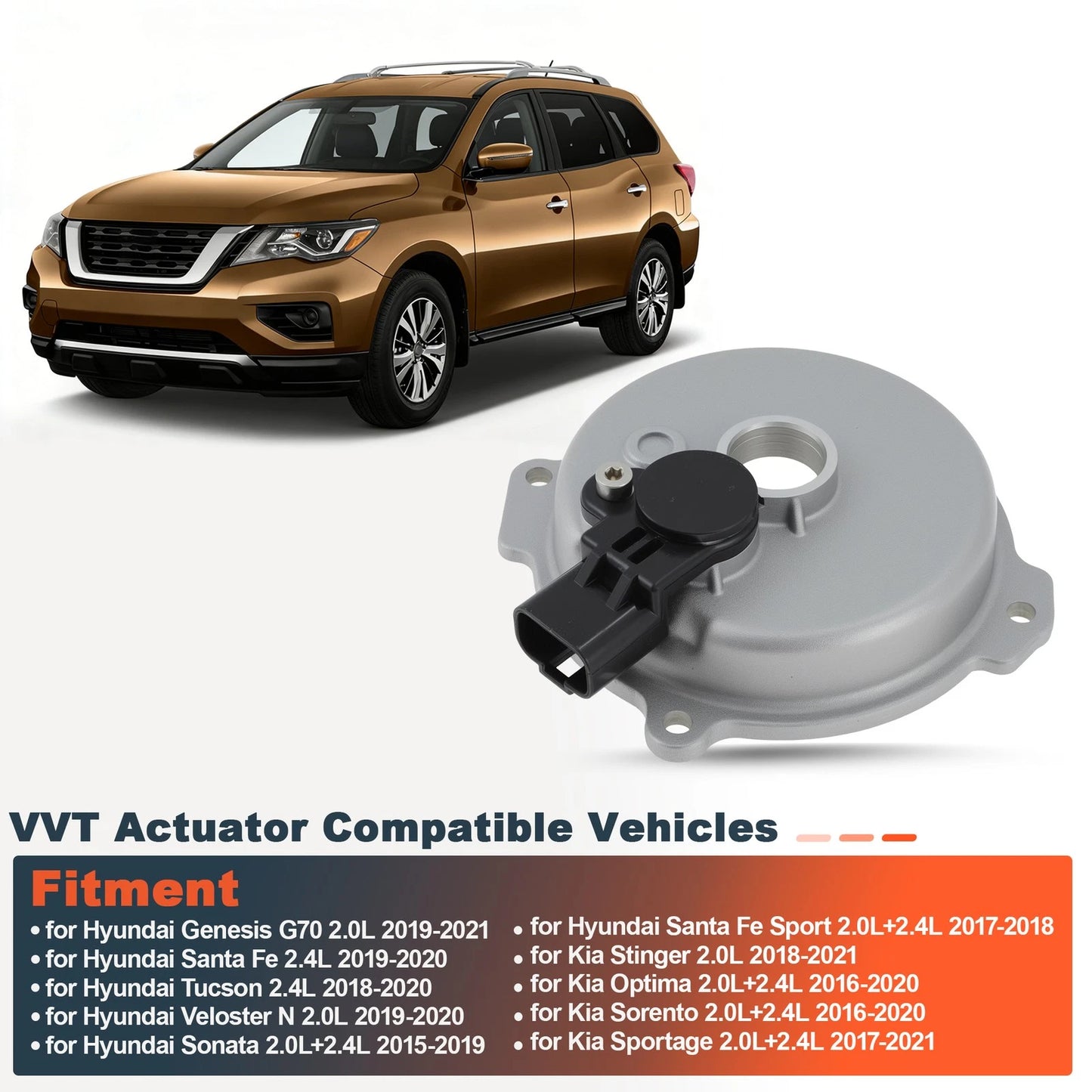 VVT Camshaft Cam Solenoid Cover Sensor for Hyundai Kia 2.0L 2.4L (2011–2016)