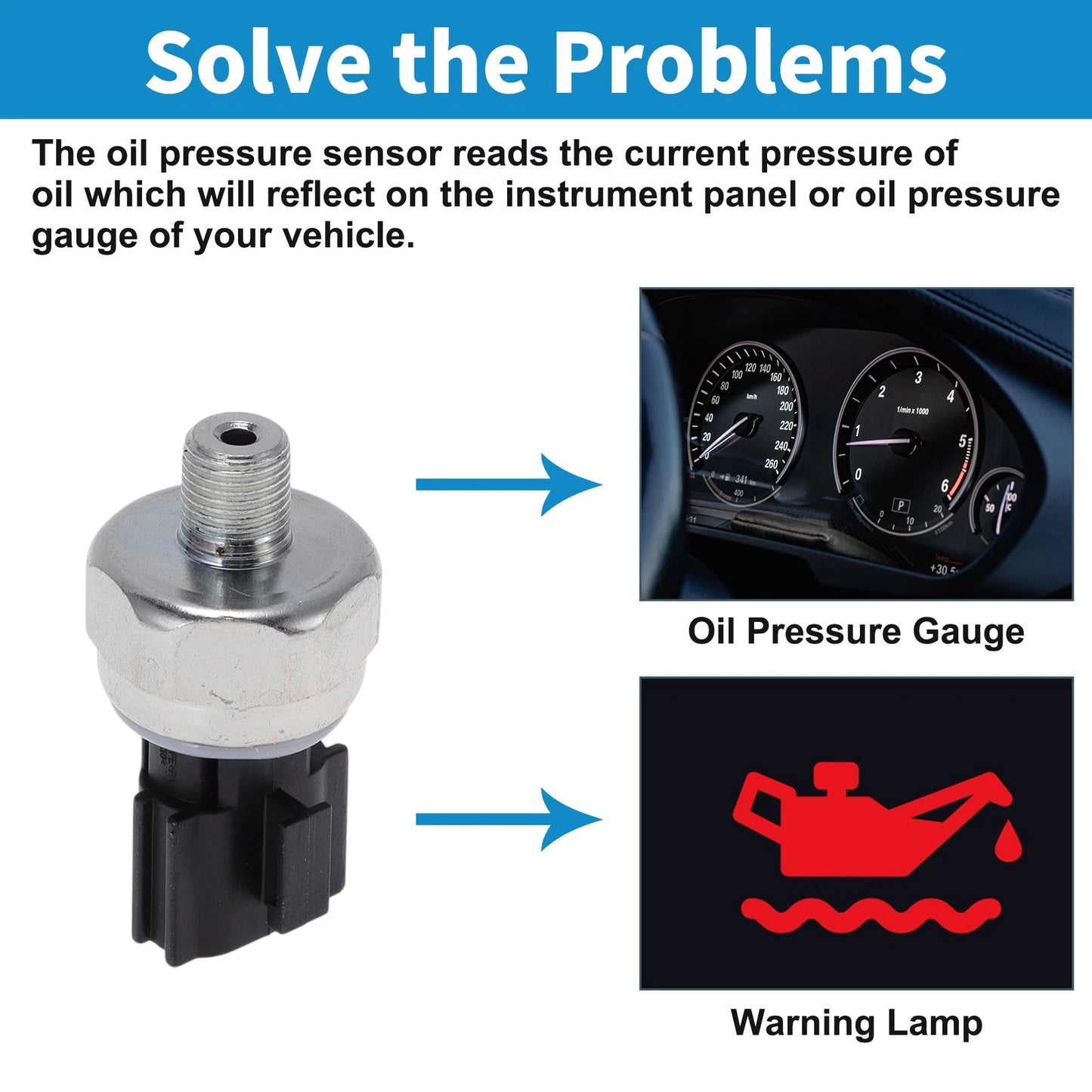 Engine Oil Pressure Sensor for Infiniti QX56 (2004–2010) 25070CD000/25070CD00A