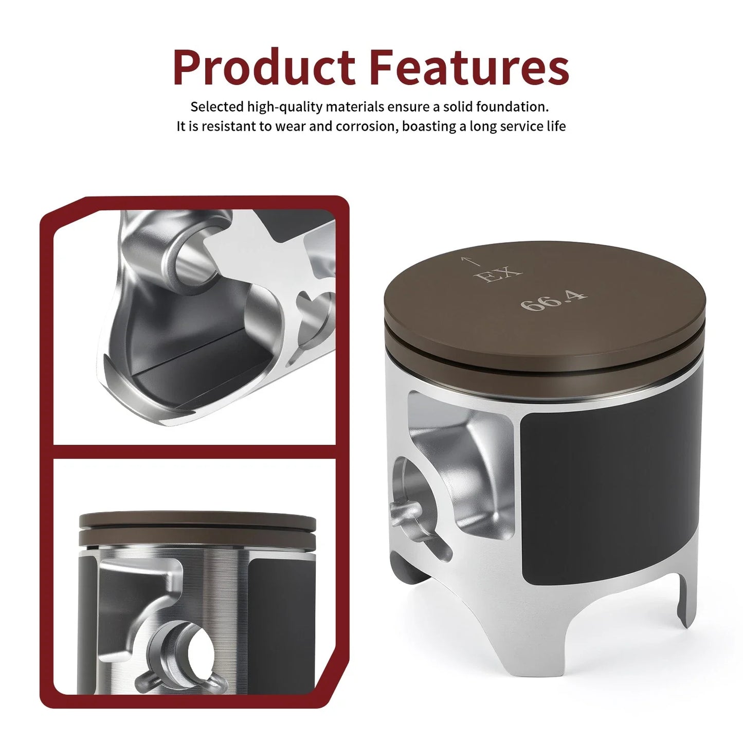 Top End Rubuild Kit 66.4mm Piston for Honda CR250R (1997–2001)