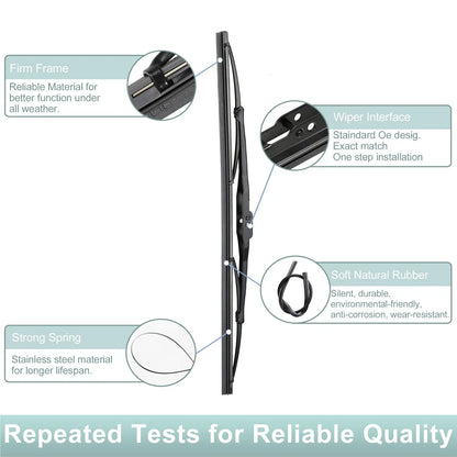 Rear Wiper Blade Arm Set for Porsche Cayenne S Pre-GTS (2002-2010)