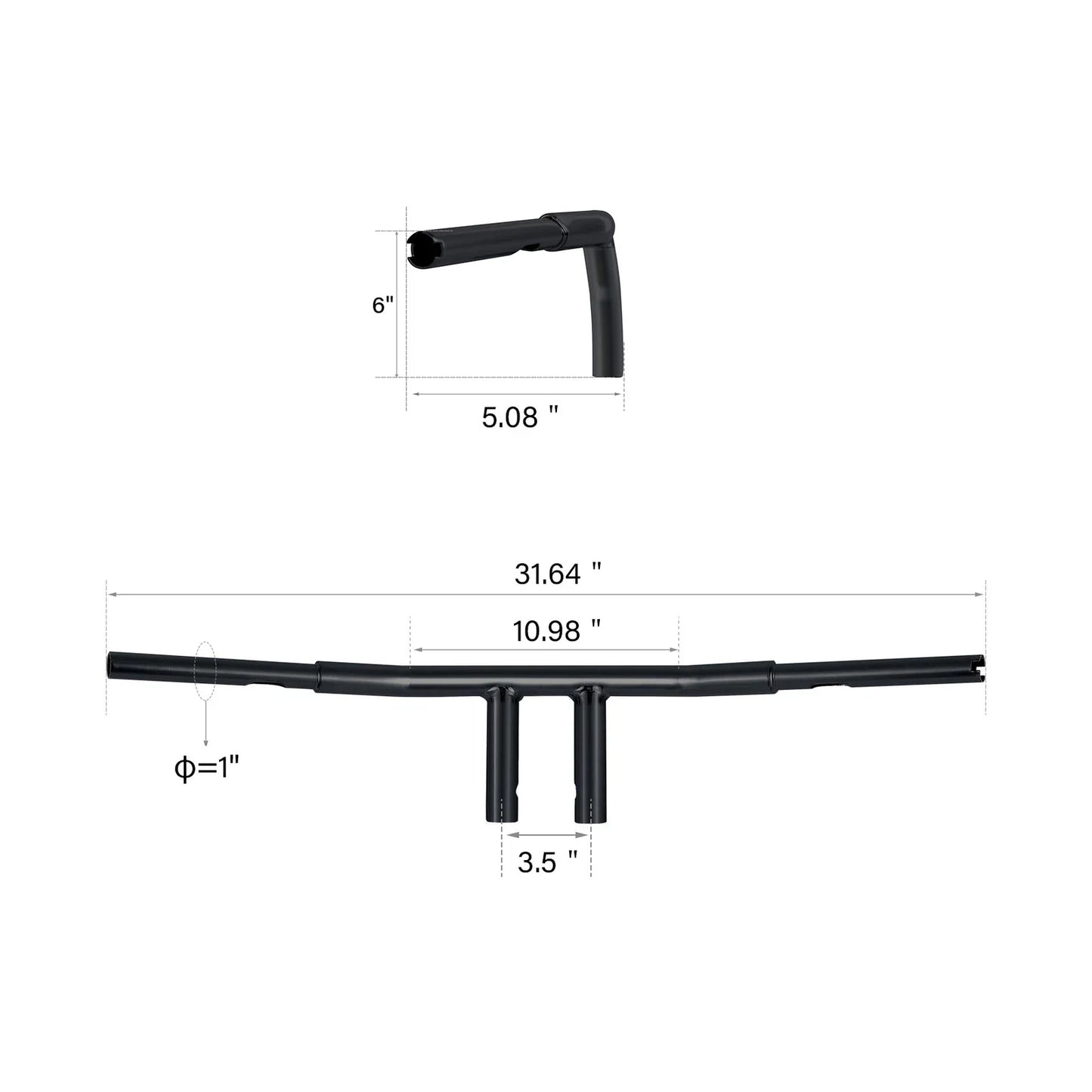 8'' T-Bar Handlebar for Harley Sportster 883