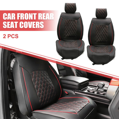 Set of 2 Front Seat Covers for Ford F-150  Black Red