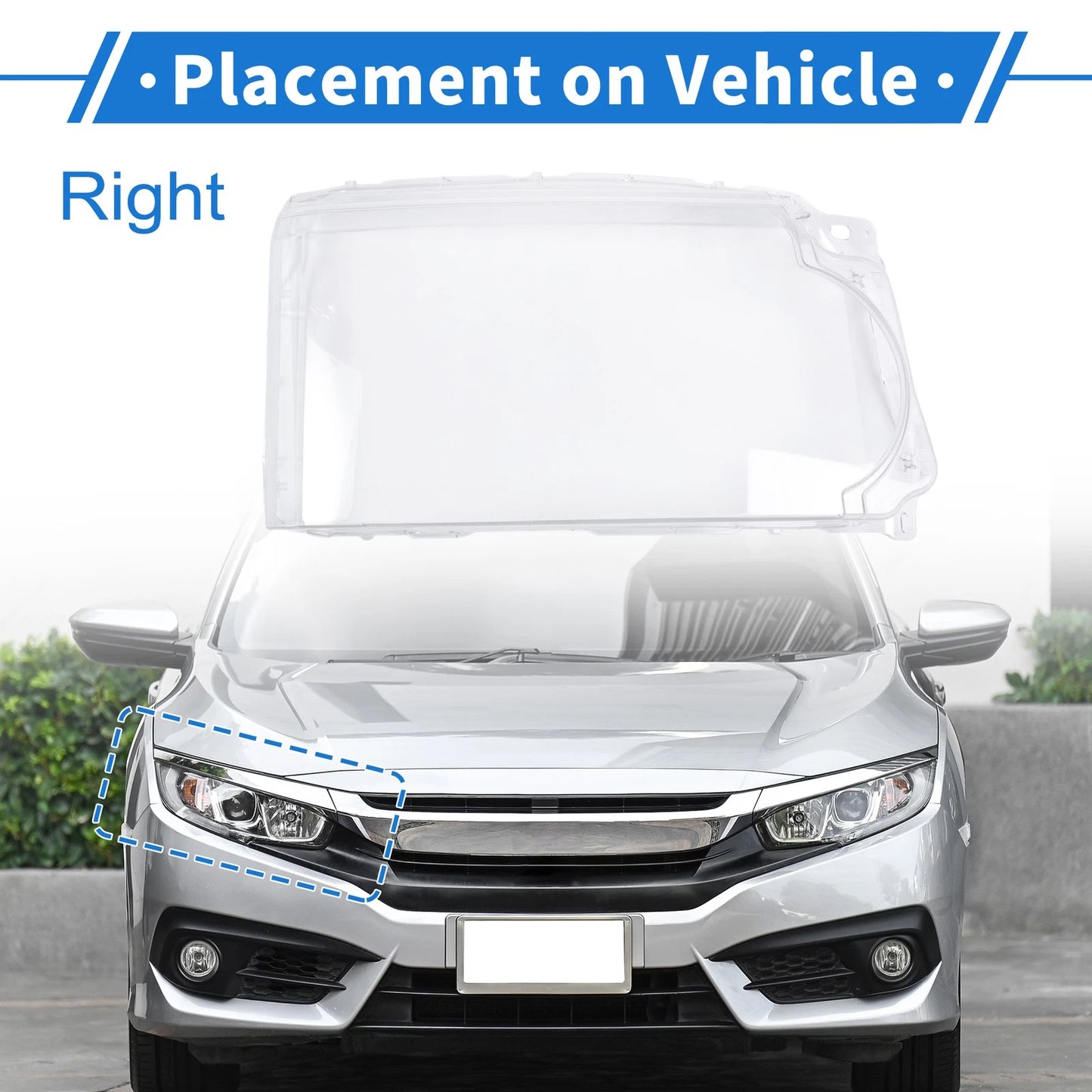 1 Pcs Front Right Headlight Lens Cover for Land Rover Discovery 4 (10-13)