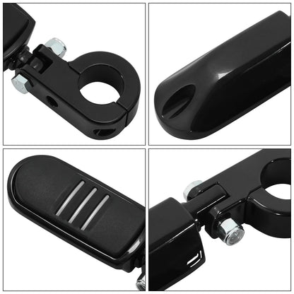1.25" Black Pegstreamliner Highway Engine Guard Footpegs for Harley
