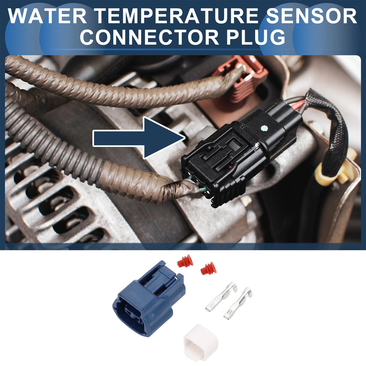 2 Pin Water Temperature Sensor Connector Plug for Nissan